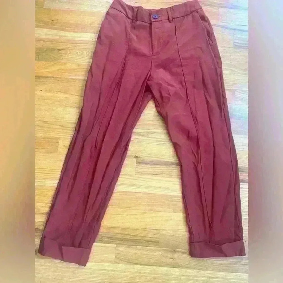 A New‎ Day Women’s Burnt Orange Cropped Ankle Dress Pants Size 8 inseam 26” - Picture 2 of 6